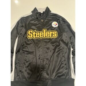 NFL Team Apparel Pittsburgh Steelers 2X Jacket Black White Yellow